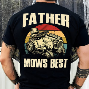 Custom Photo Father Mows Best Retro Backside Shirt LM32 893635