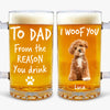 Custom Photo From The Reasons You Drink We Woof You Dog Print Glass Beer Mug HA75 892096