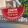 Custom Family Name 250th Anniversary 1776-2026 America Non-Pleated Fan Flag HA75 898792