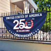 Patriotic 250th Anniversary 1776 2026 United States of America Non-Pleated Fan Flag LM32 897747