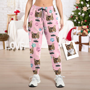 Custom Cat Face Personalized Sweatpants Gift For Cat Lovers HA75 898132
