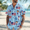Custom Photo Best Dad Ever With American Flag Hawaii Shirt LM32 668905