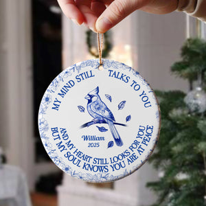 My Mind Still Talks To You Toile - Personalized Ceramic Ornament HA75 897460