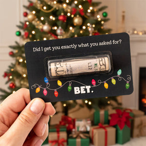 Personalized Funny Gift Merry Christmas Money Holder Card HO82 900542