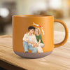Custom Couple Watercolor Photo Pottery Mug Valentine Gift For Him Her CH07 910194