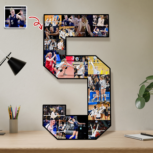 The Photo Collage And Wood Frame For Seniors And Birthdays For Volleyball Lover TH10 896519