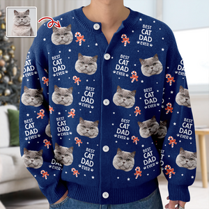 Custom Photo Best Pet Dad Mom Ever - Personalized Ugly Cardigan LM32 897261