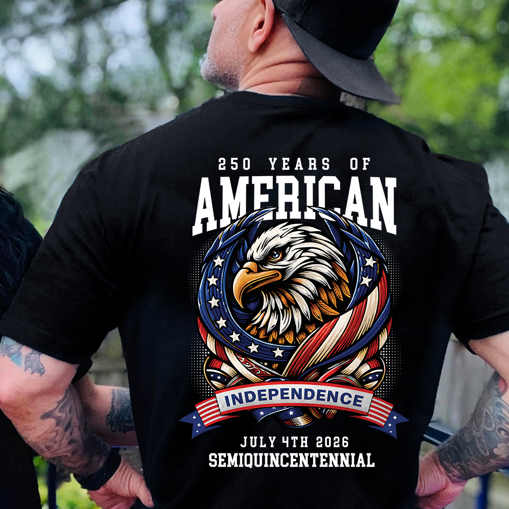 America 250th Celebration 250 Years Eagle Back Shirt HA75 920924