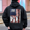 Best Dad Ever USA 250 Years Back Shirt, Custom Footprint Kids Names T-Shirt For Dad CH07 910994