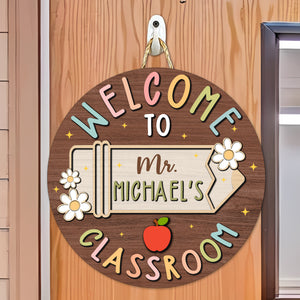 Personalized Teacher's Name Door Hanger Classroom Decor And Gift For Teacher HO82 894418