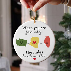Custom State to State Long Distance Gift - Personalized Family Ceramic Ornament HO82 894662