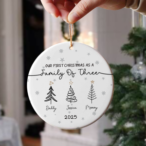 First Christmas As Family Ceramic Ornament Personalized Gift HO82 894594