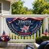 Custom Family Name US 250 Years of Liberty, Unity & Freedom 1776-2026 Non-Pleated Fan Flag TH10 170229