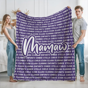 Custom Kid Names Blanket Gift For Mother's Day, Father's Day Personalized Gift HO82 893536