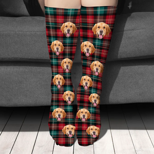 Custom Dog Photo Fluffy Socks Gift for Dog Lovers CH07 896274