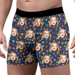 Custom Portrait Face Personalized Men's Boxer Briefs Valentine's Day HA75 898422