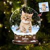 Custom Cat Photo Snowball Acrylic Ornament Christmas Gift For Cat Lovers CH07 896834