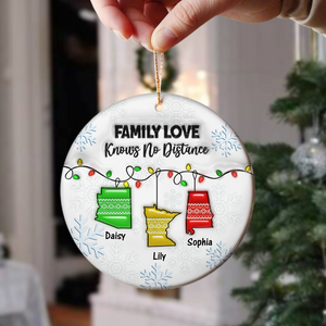 True Friendship Knows No Distance - Personalized 3D Inflated Effect Ceramic Ornament CH07 899302