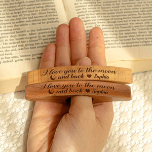 I Love You To The Moon And Back - Personalized Book Page Holder Gift For Girlfriend Love Book CH07 899550