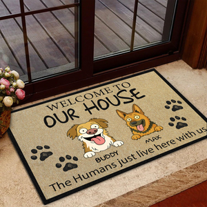 Welcome To Cute Dog's House Doormats For Dog Lovers LM32 893351
