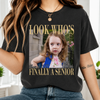 Custom Vintage Photo Look Who's Finally A Senior Class of 2027 Comfort Shirt CH07 180300