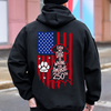 Personalized Even My Dog Is Waiting For America's 250th With US Flag Back Dark Shirt - Gift For Dog Lovers HO82 902864