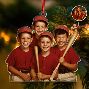 Custom Photo Baseball Kid Team Acrylic Ornament Gift For Baseball Lovers HO82 894930