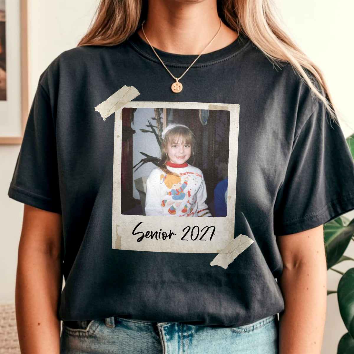 Custom Senior 2027 Photo Comfort Shirt Vintage Polaroid Graduation Gift TH10 170559