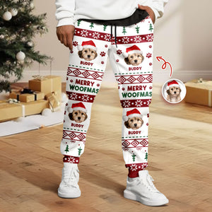 Custom Pet Photo With Festive Ugly Patterns - Personalized Sweatpants CH07 899502