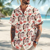 Custom Couple Photo With Heart Pattern Hawaii Shirt HA75 892608