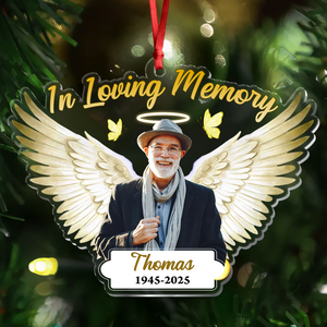 Custom Photo In Loving Memory - Personalized Memorial Acrylic Ornament CH07 896870