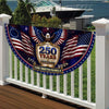 Custom Family Name 250th Birthday Party Patriotic Shield Eagle Non-Pleated Fan Flag CH07 911692