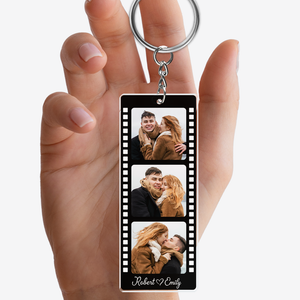 Custom Couple Photo Strip Acrylic Keychain - Personalized Valentine's Day Gift LM32 897429