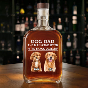 The Man The Myth The Snack Dealer Custom Photo Dog Dad Whiskey Bottle CH07 895964