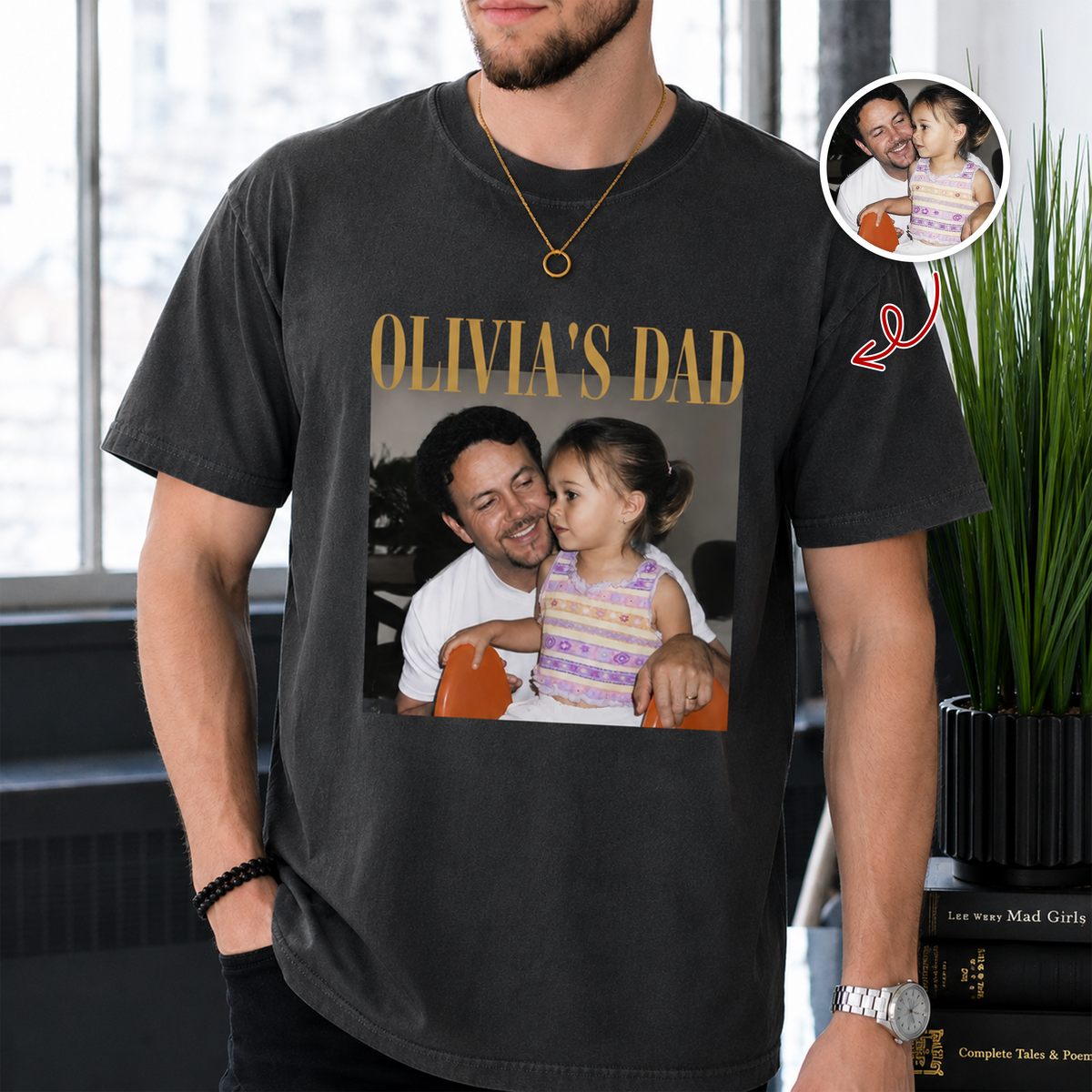 Custom Photo & Name Dad Comfort Shirt - Dad, Grandpa, Father's Day Gift HO82 902714