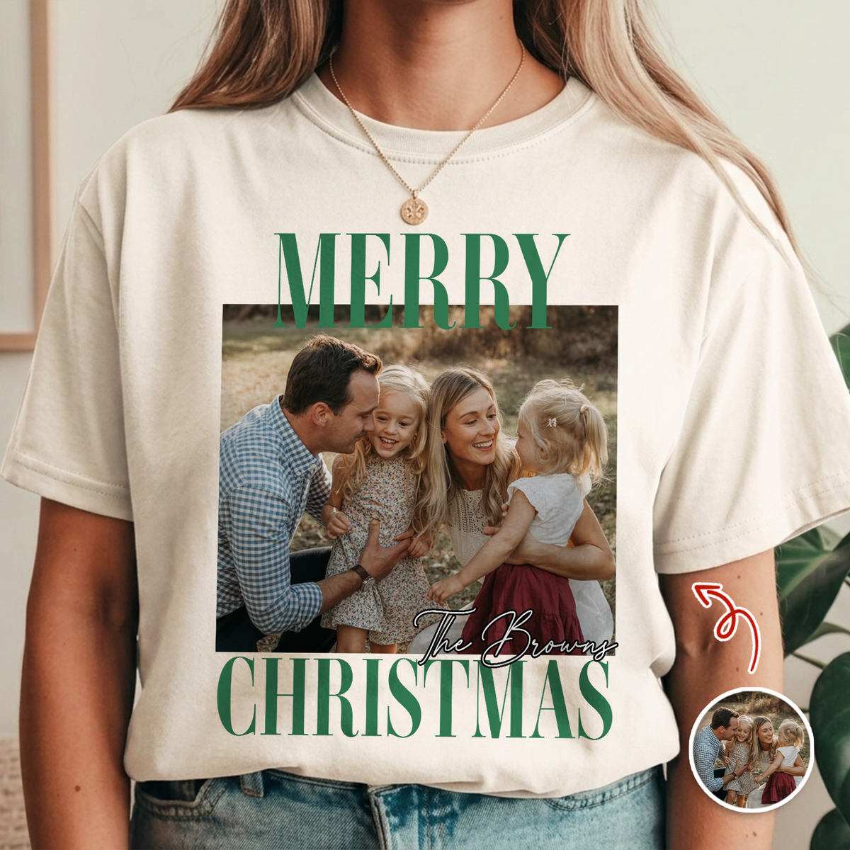 Custom Family Photo Merry Christmas Comfort Shirt LM32 669807