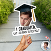 Custom Funny Face I Graduated Can I Go Back To Bed Now Face Fan For Party Favors HA75 921238