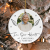 Custom Memorial Photo With Angel Wings Ceramic Christmas Ornament HO82 903430