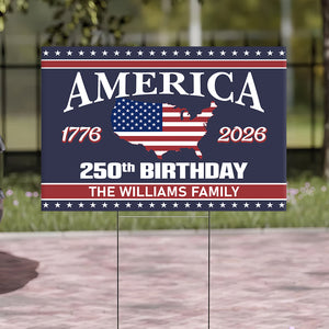 America 250 Birthday 1776-2026 Garden Yard Sign HO82 894602
