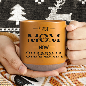 Custom Name First Mom Now Grandma Mother's Day Pottery Mug TH10 892549