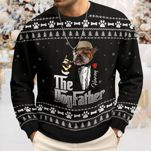 Custom Photo The Dogfather Ugly Sweater For Dog Lover TH10 896629