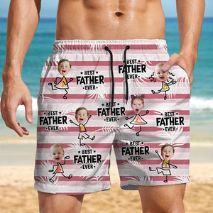 Custom Photo Best Dad Grandpa Ever Beach Short LM32 893627
