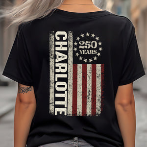 Custom Name American 250 Years Front And Back Dark Shirt TH10 896829