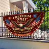 Freedom 250th Anniversary Non-Pleated Fan Flag, USA 1776-2026 Patriotic Decor LM32 669257