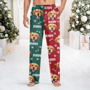 Custom Dog Face Photo Color Split Sweatpants Gift For Christmas HO82 900386