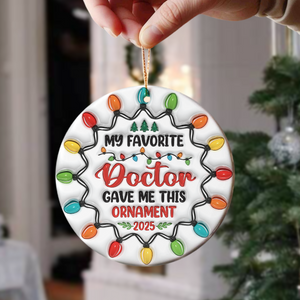 Custom 3D Inflated Effect Printed Ceramic Ornament Christmas Gift for Jobs & Family TH10 894837