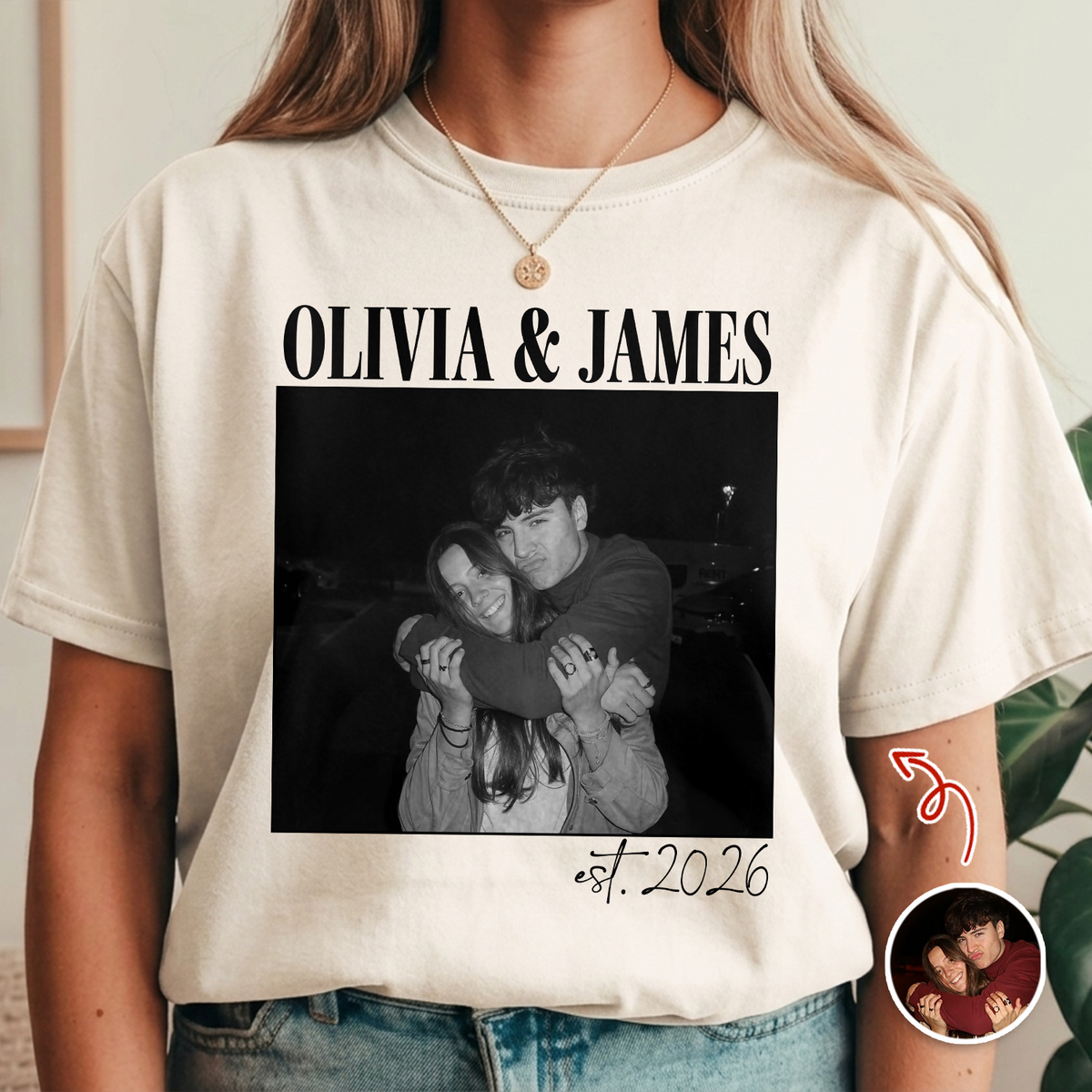 Custom Photo Couple Engagement Comfort Shirt, Vintage Couple Shirt, Wedding Anniversary Gift, Couple Gift HO82 903110