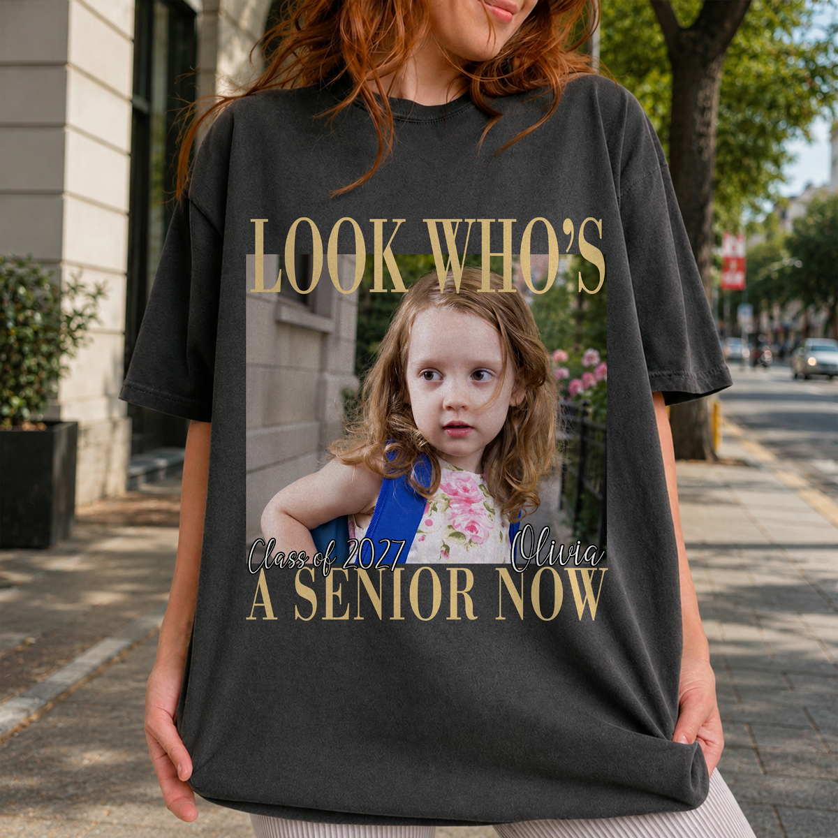 Custom Senior 2027 Photo Look Who's A Senior Now Comfort Shirt CH07 180298