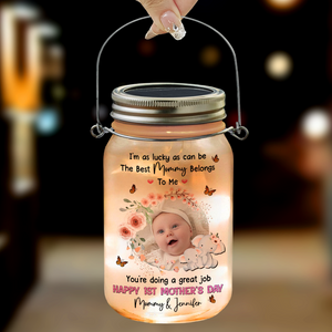 Custom Photo Happy 1st Mother's Day Mason Jar Light Gift For Mom CH07 895376