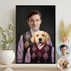 Custom Photo Step Brothers Poster Canvas - Personalized Dog and Owner Portrait TH10 169893